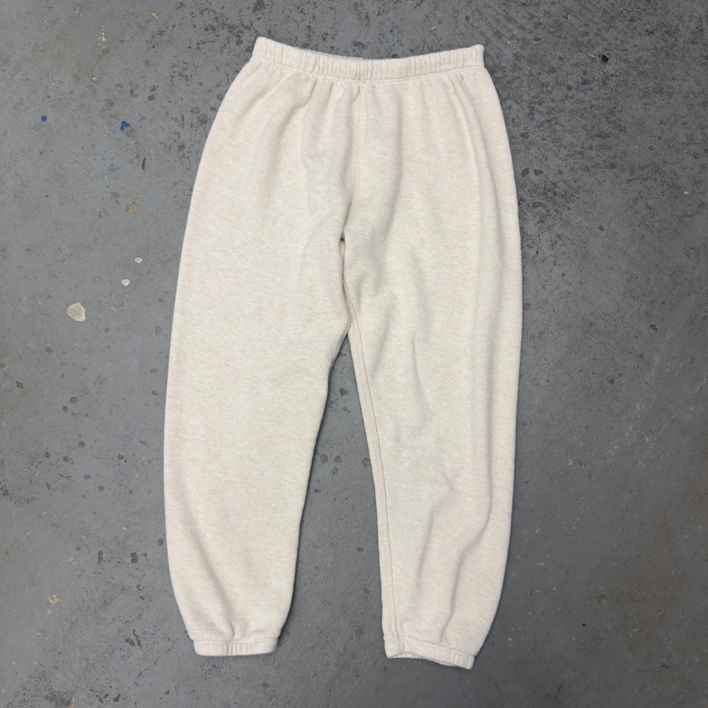 Jenni Kayne Saturday Sweatpant Oatmeal Heather Cotton Viscose Joggers Large